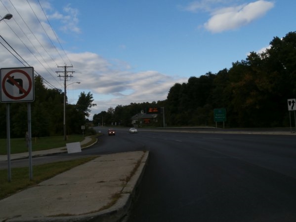 Route 9 looking north from Crossroads Route 9 looking north from Crossroads